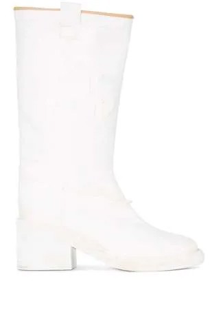 MM6 Maison Margiela round-toe calf-length boots