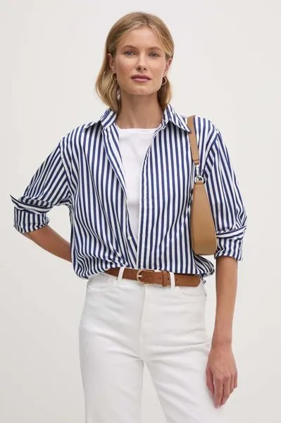 Хлопковая рубашка Polo Ralph Lauren, синий