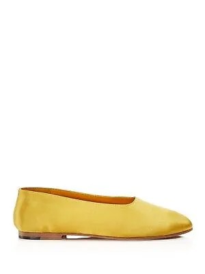 ВИНС. Женские туфли на плоской подошве без застежек Maxwell с круглым носком цвета палевого желтого цвета 8 м