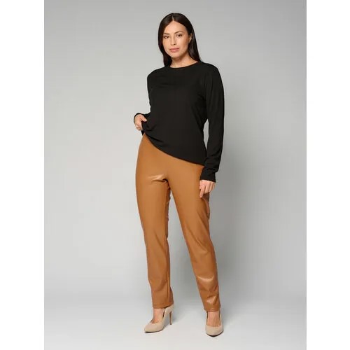 Брюки дудочки maxroses, размер 56, brown