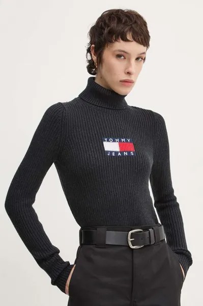 Свитер из смесовой шерсти Tommy Jeans, серый