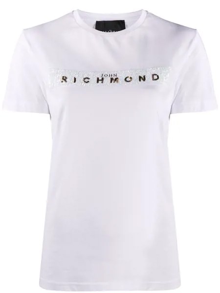 John Richmond футболка с логотипом и короткими рукавами