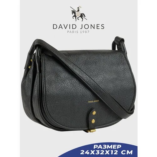 Сумка DAVID JONES, фактура рельефная, черный