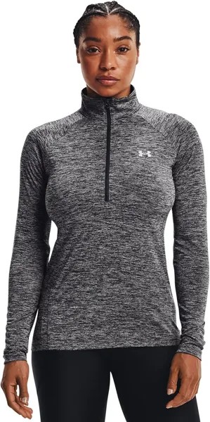 Топ Tech с застежкой-молнией 1/2 Under Armour, цвет Jet Gray/Metallic Silver