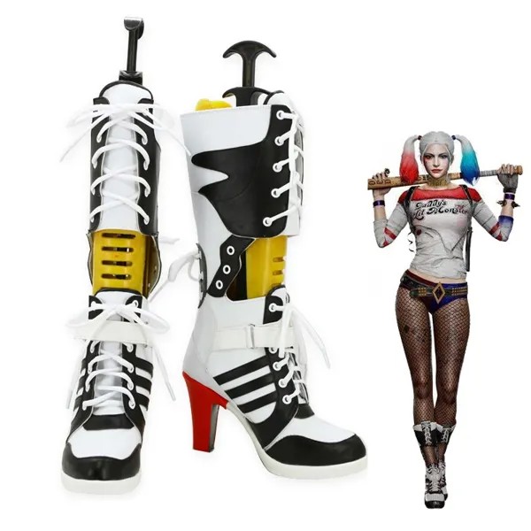 Костюм реквизит взрослые косплей сапоги Joker Davidsion аксессуары обувь сапоги для девочек женщин Хэллоуин