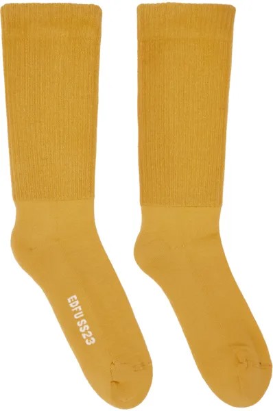 Желтые носки до середины икры Rick Owens