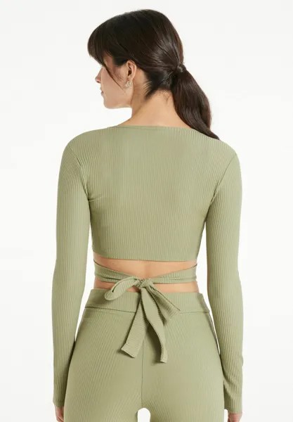 Вязаный свитер Tezenis, зеленый