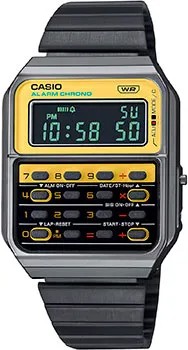 Японские наручные  мужские часы Casio CA-500WEGG-9B. Коллекция Vintage
