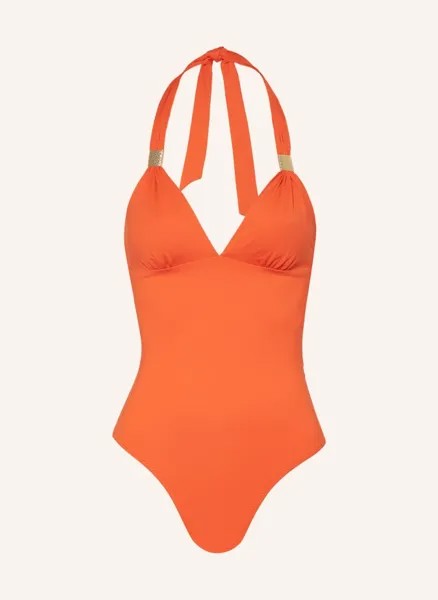 Купальник pilanesberg с воротником-хомутом Heidi Klein, оранжевый