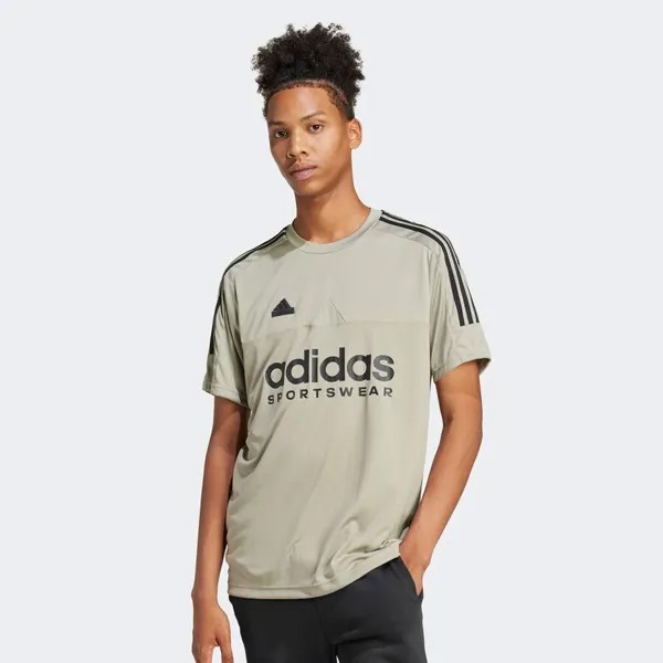 Футболка Tiro Jersey adidas Originals, цвет silver pebble/black