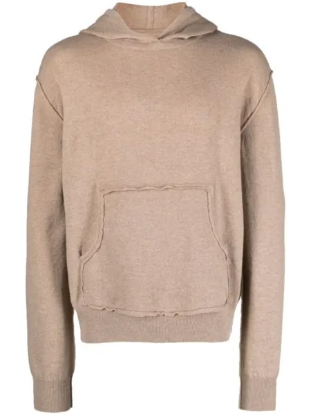 Maison Margiela худи из смесовой шерсти, нейтральный цвет