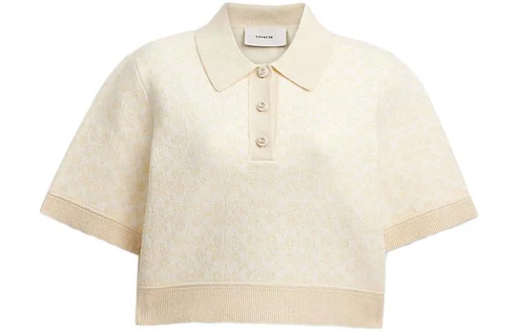 Женская рубашка поло COACH, цвет Beige