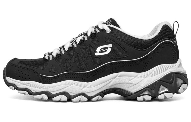 Кроссовки женские толстые низкие черные/белые Skechers