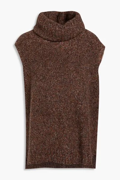 Водолазка из кашемира и смесового шелка вязки букле Autumn Cashmere, коричневый