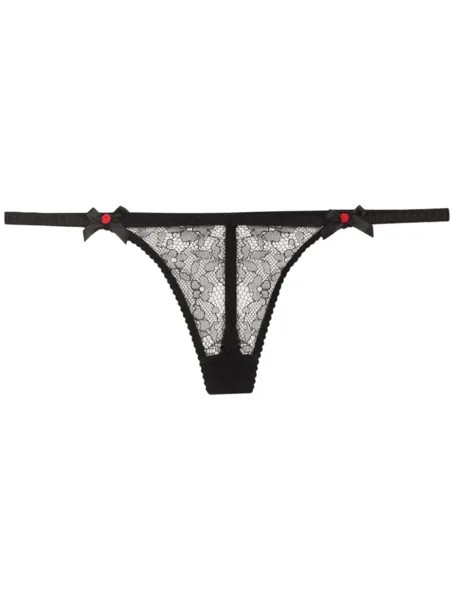 Agent Provocateur кружевные трусы-стринги Lorna, черный