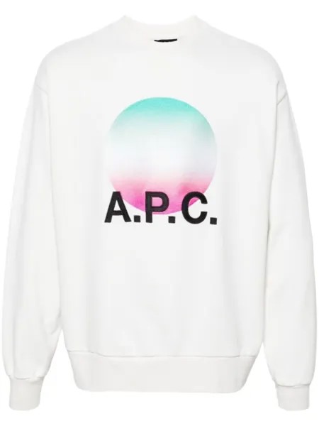 A.P.C. толстовка с вышивкой, белый