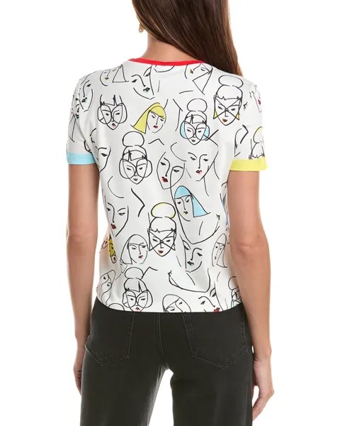 Алиса + Оливия Топ Rylyn Staceface alice + olivia, белый