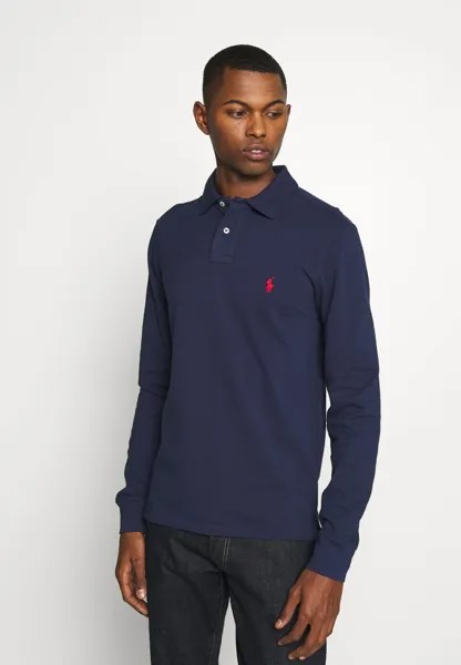 Рубашка-поло SLIM LONG SLEEVE Polo Ralph Lauren, темно-синий Ньюпорт