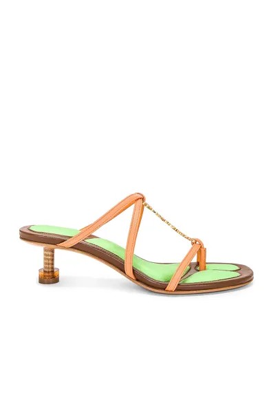 Мюли Jacquemus Les Sandales Basses Pralu, цвет LIGHT ORANGE