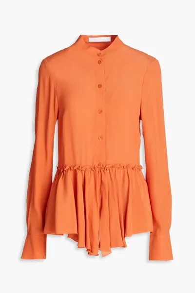 Рубашка из крепдешина с баской See By Chloé, оранжевый