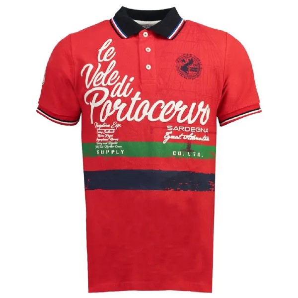 Поло с коротким рукавом Geographical Norway Kingsley, красный