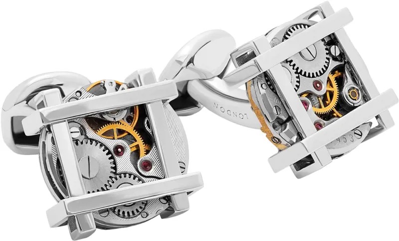 Запонки мужские Tateossian CF0269 серебристые
