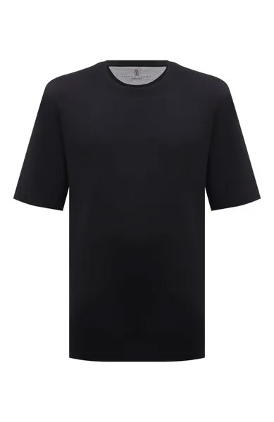 Футболка из шелка и хлопка Brunello Cucinelli