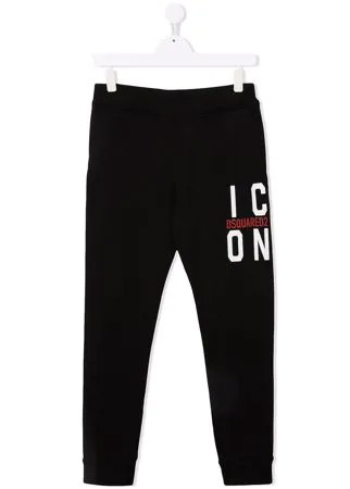 Dsquared2 Kids спортивные брюки с принтом Icon