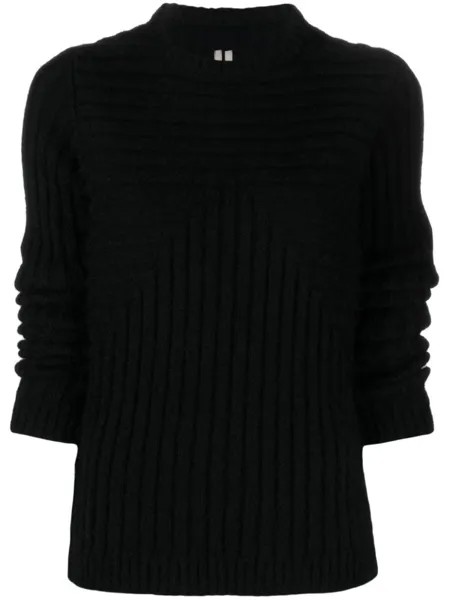 Rick Owens трикотажный топ с длинными рукавами, черный