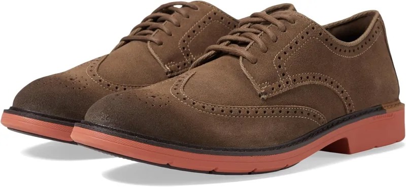 Оксфорды Go-To Wing Oxford Cole Haan, цвет Truffle Suede/Dark Chocolate/Redwood