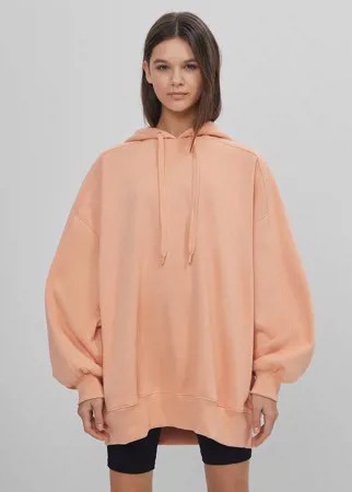 Худи розово-персикового цвета в стиле oversized Bershka-Розовый цвет