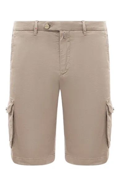 Шорты изо льна и хлопка Kiton