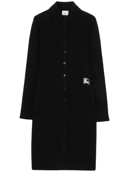 Burberry платье с принтом Equestrian Knight, черный