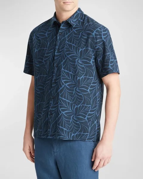 Мужская спортивная рубашка с завязками и листьями Vince, цвет Coastaldk Washed Indigo