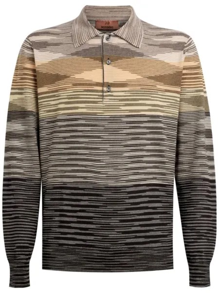 Missoni рубашка поло из толстой шерсти, мультиколор