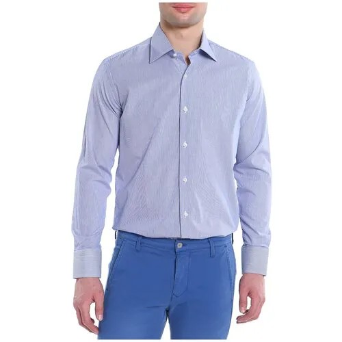 Рубашка,Poul_Richard,белый_фиолетовый,Арт.1141 (40)