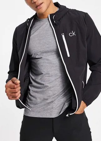 Черная куртка с капюшоном Calvin Klein Golf Ultralite-Черный цвет
