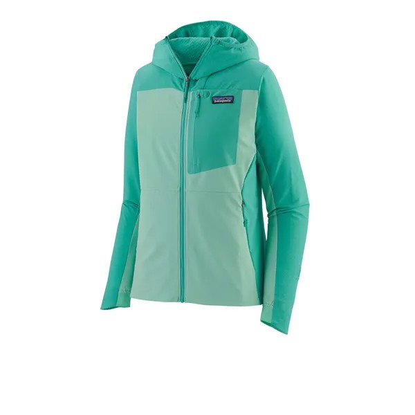 Куртка Patagonia R1 CrossStrata Fleece Hooded, зеленый