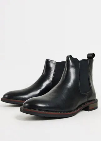 Черные кожаные ботинки челси Dune Canace-Черный цвет