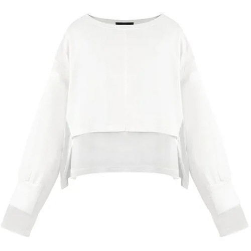 Блуза  Andrea Ya'aqov, нарядный стиль, размер m, белый