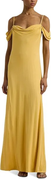 Платье LAUREN Ralph Lauren Jersey Off-the-Shoulder Gown, цвет Primrose Yellow