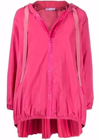 RED Valentino куртка с капюшоном и плиссировкой