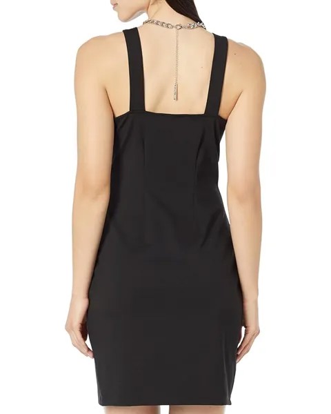 Платье Michael Kors Chain Necklace High Neck Mini Dress, черный
