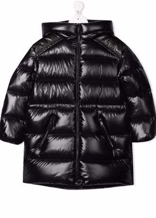 Moncler Enfant длинный пуховик