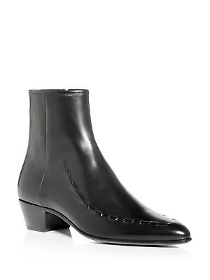 SAINT LAURENT Мужские черные кожаные ботинки Comfort Casey с острым носком на молнии 41