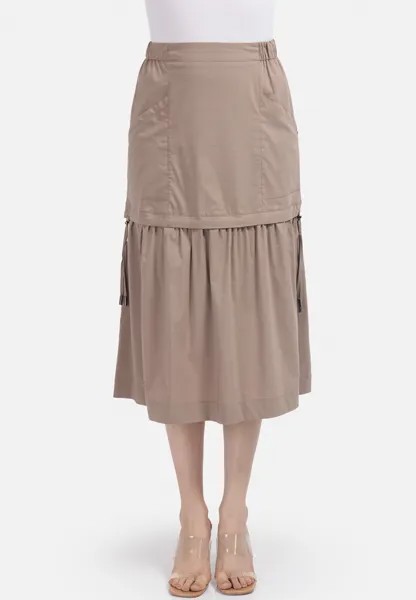Юбка до колена HELMIDGE Volant Midikleid, бежевый