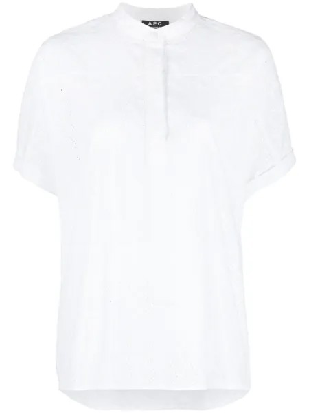 A.P.C. топ с короткими рукавами, белый
