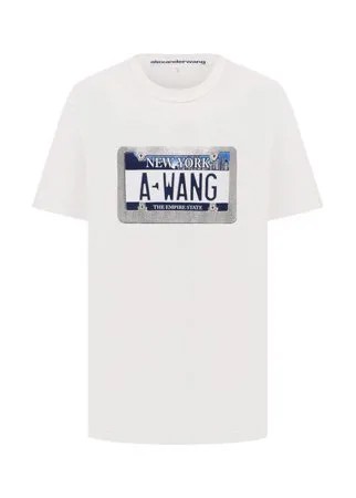 Хлопковая футболка Alexander Wang