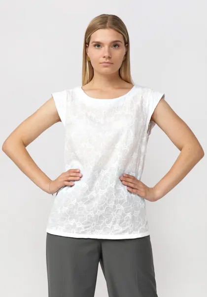 Блуза с ажурным рисунком ткани 