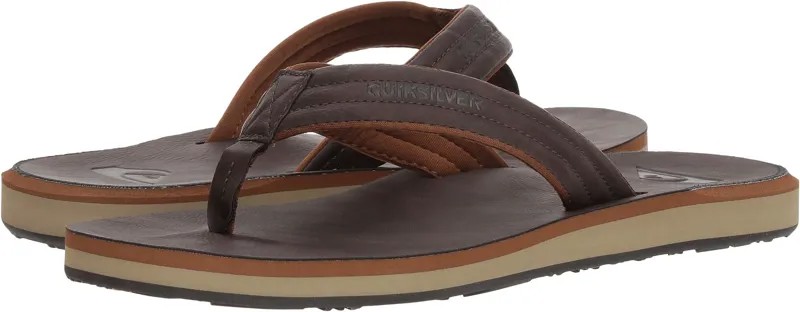 Шлепанцы Carver Nubuck Quiksilver, цвет Demitasse Solid